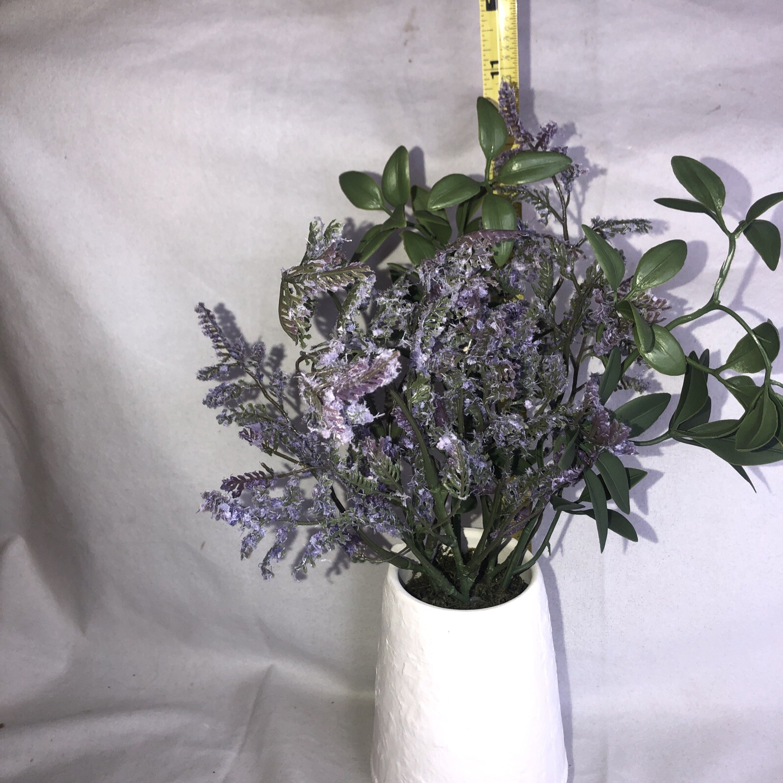 Target Tabletop Arrangement White Ceramic Faux Lavender Plant Decor CUTE! NEW!!