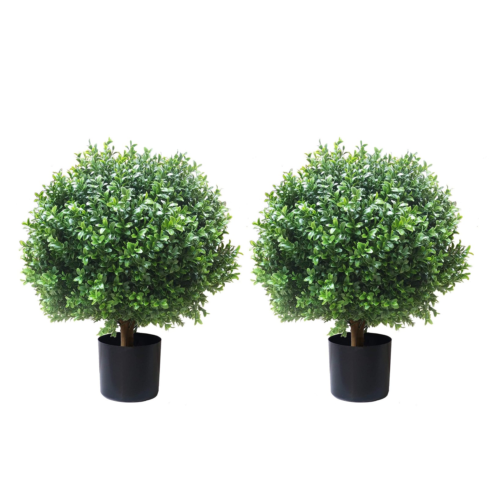 24”T 18”D BOXWOOD BALLS SHAPE FAKE BUSHES ARTIFICIAL FAUX PLANTS OUTDOOR AND I