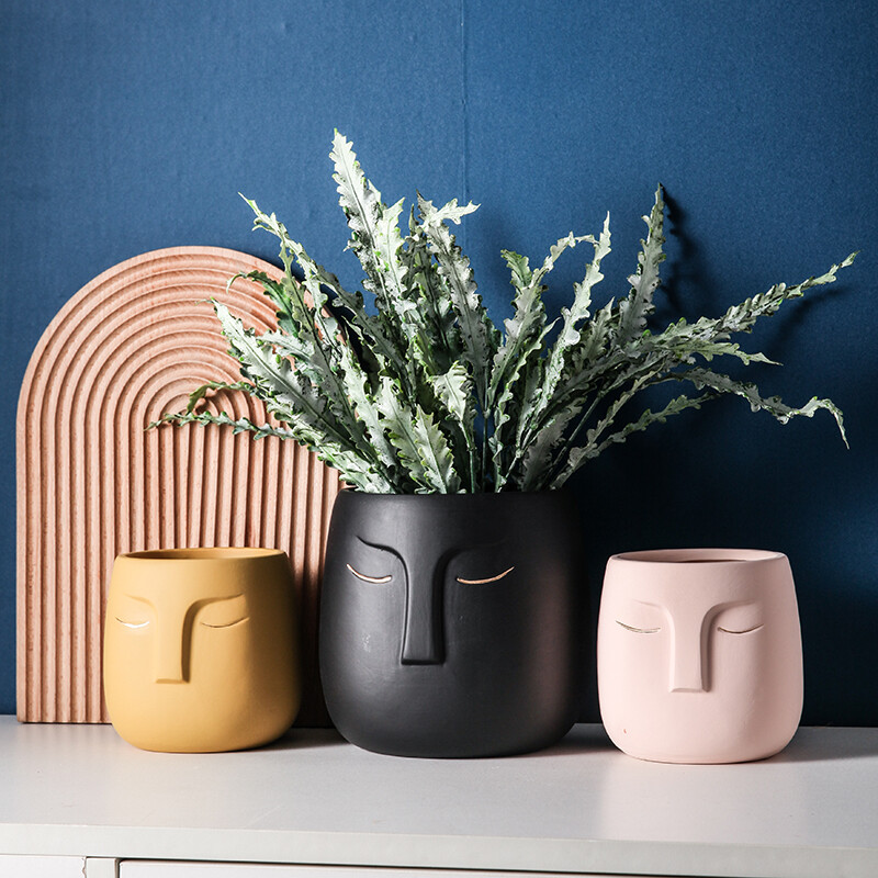 Unique Nordic Abstract Flower Pot – Modern Minimalist Plant Holder – Home Decor