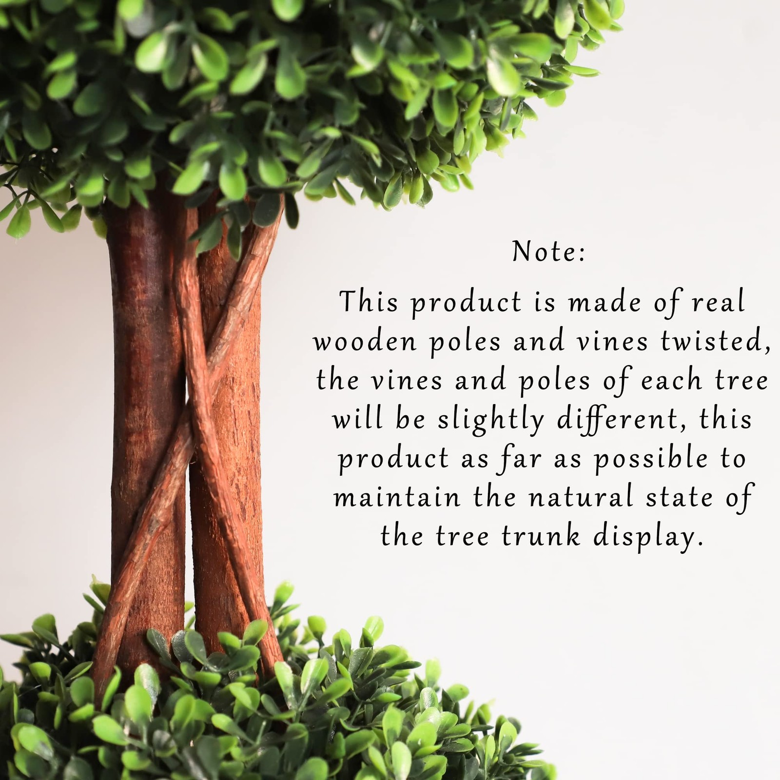 Lifelike Indoor&Outdoor use 3Ft Boxwood Double Topiary Trees Faux Topiary Tre…