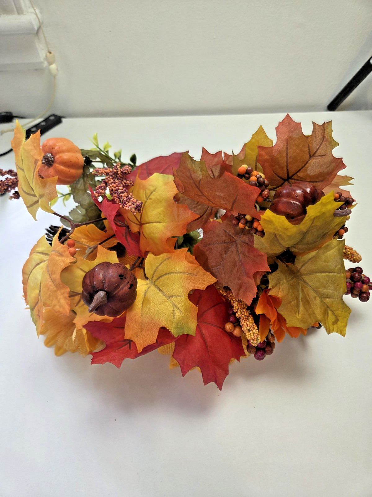 Artificial Floral Arrangement Lot / 45 pcs All Season Foliage and Flowers