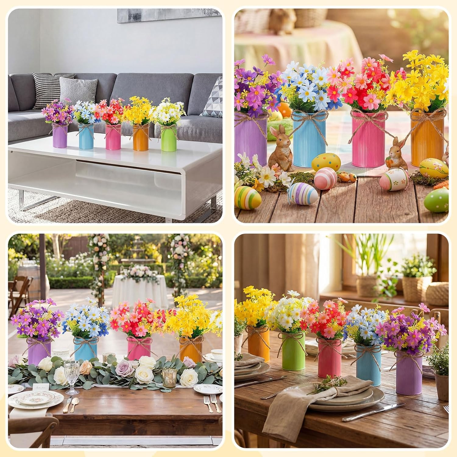 60 Pcs Spring Centerpiece for Table Spring Office Decoration Galvanized Metal Fl