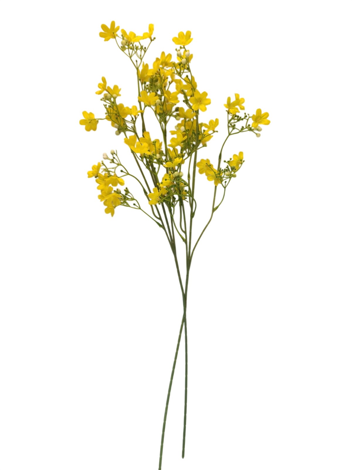 Buttercup Yellow Dogwood Stems Faux Wax Flower Yellow Floral Spring Decor 24 Inc
