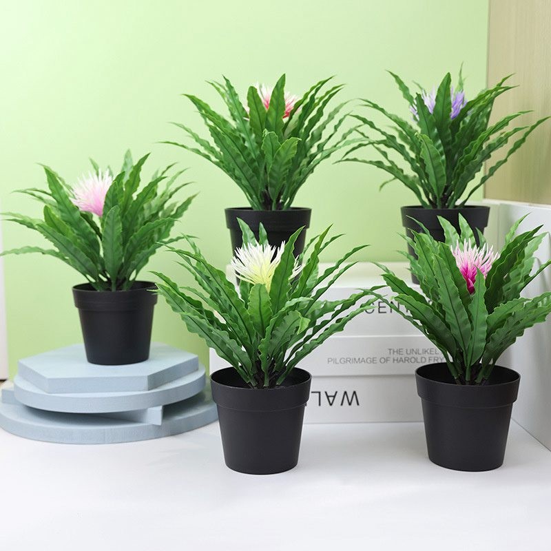 Potted Green Bonsai Plants Home Garden Small Tree Ornament Artificial Grass
