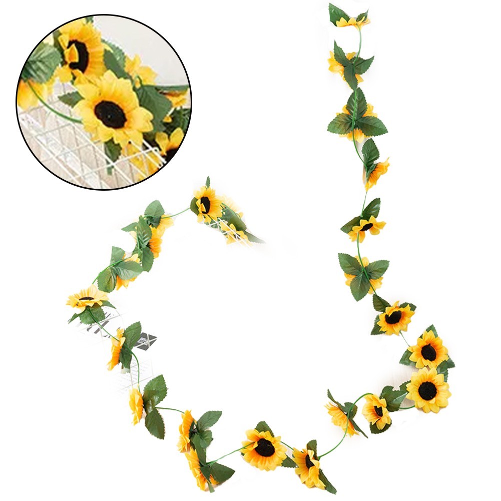 Artificial Sunflower Garland Decor Sunflower Vines Hanging Keywords Pack