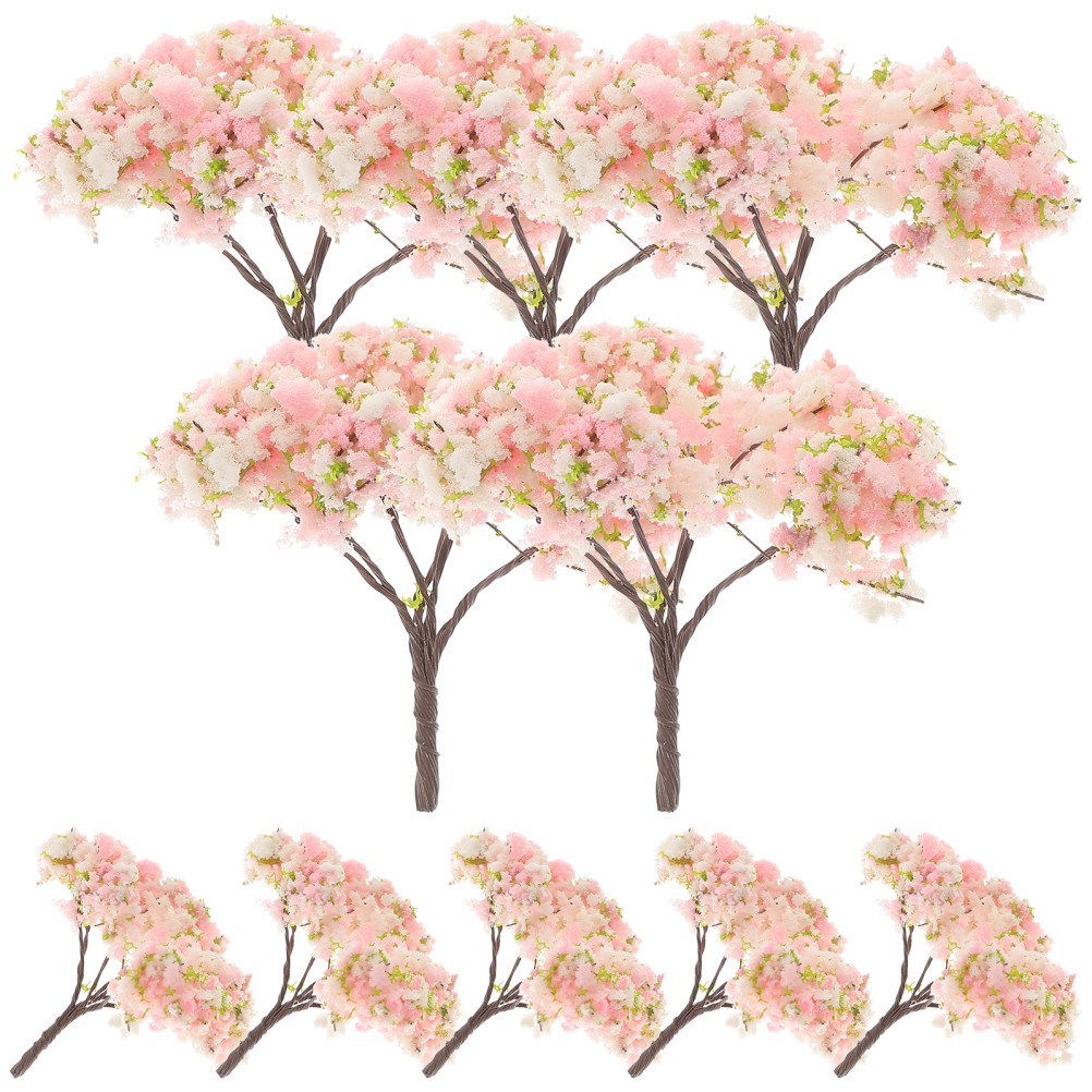 10pcs Artificial Flowers Fake Cherry Blossom Decorations Wedding Flower