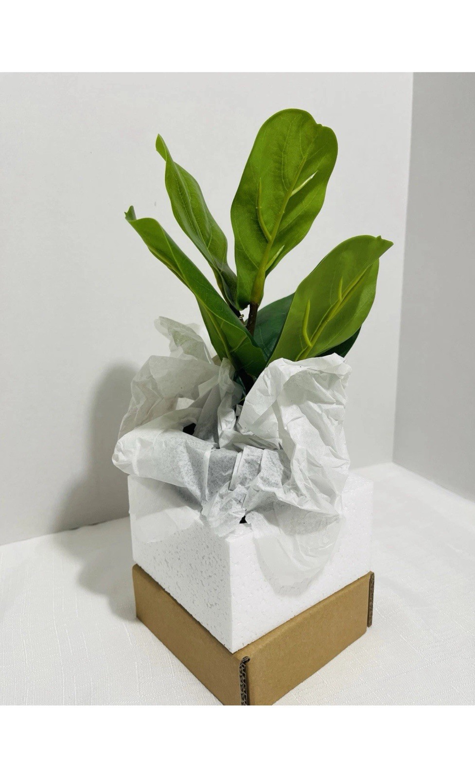 Threshold Artificial Faux Fiddle Leaf Plant in Pot Plant w/stand for Home Decor