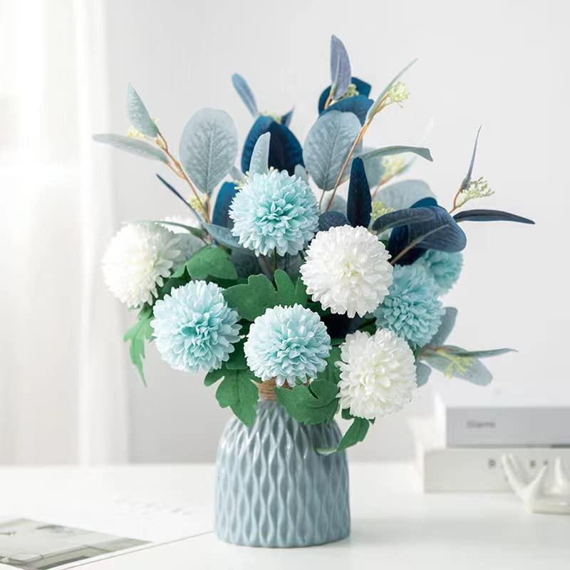 LADADA Artificial Flowers with Vases Artificial Hydrangea Flower Arrangements
