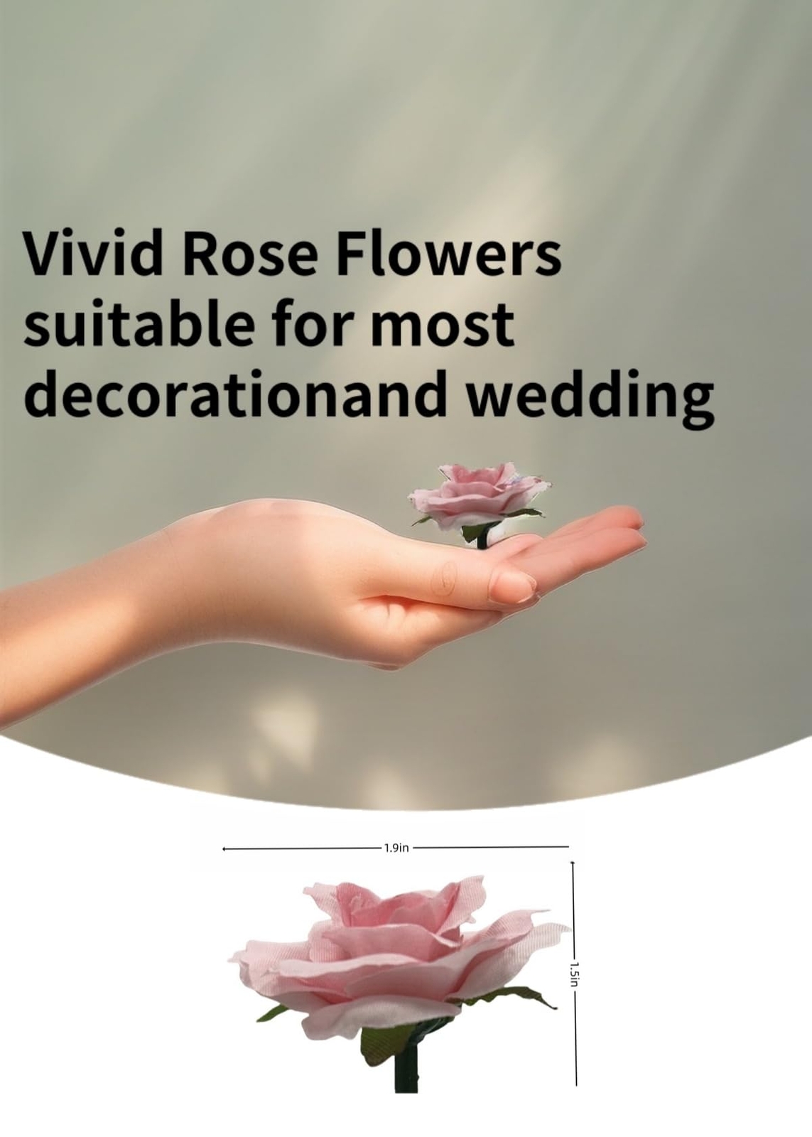100 Pcs Mini Pink Roses 1.9″ Silk Flowers Wedding Centerpiece DIY Crafts