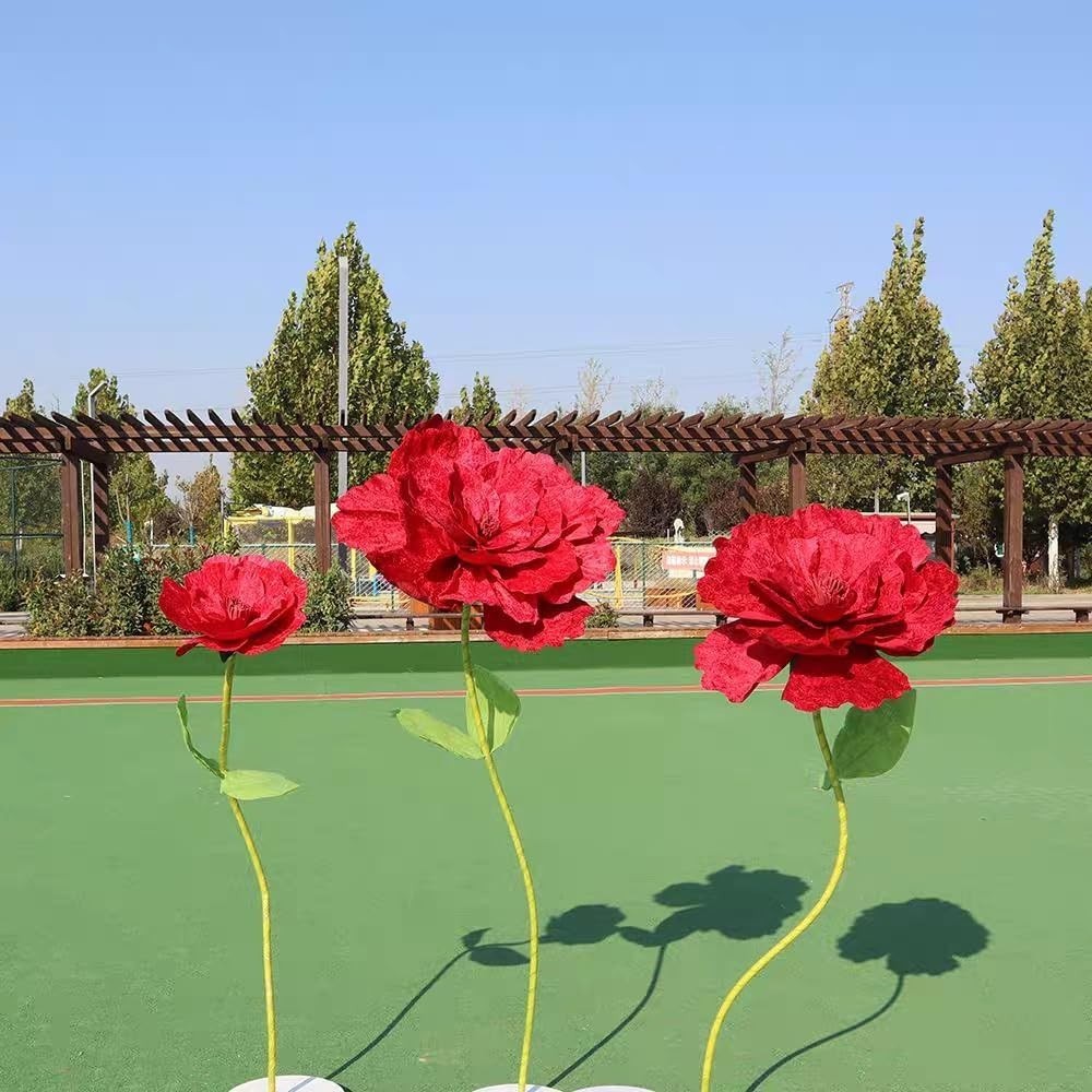 150cm/60 Inch Giant Red Rose Huge Artificial Flowers Jumbo Props Wedding Decor