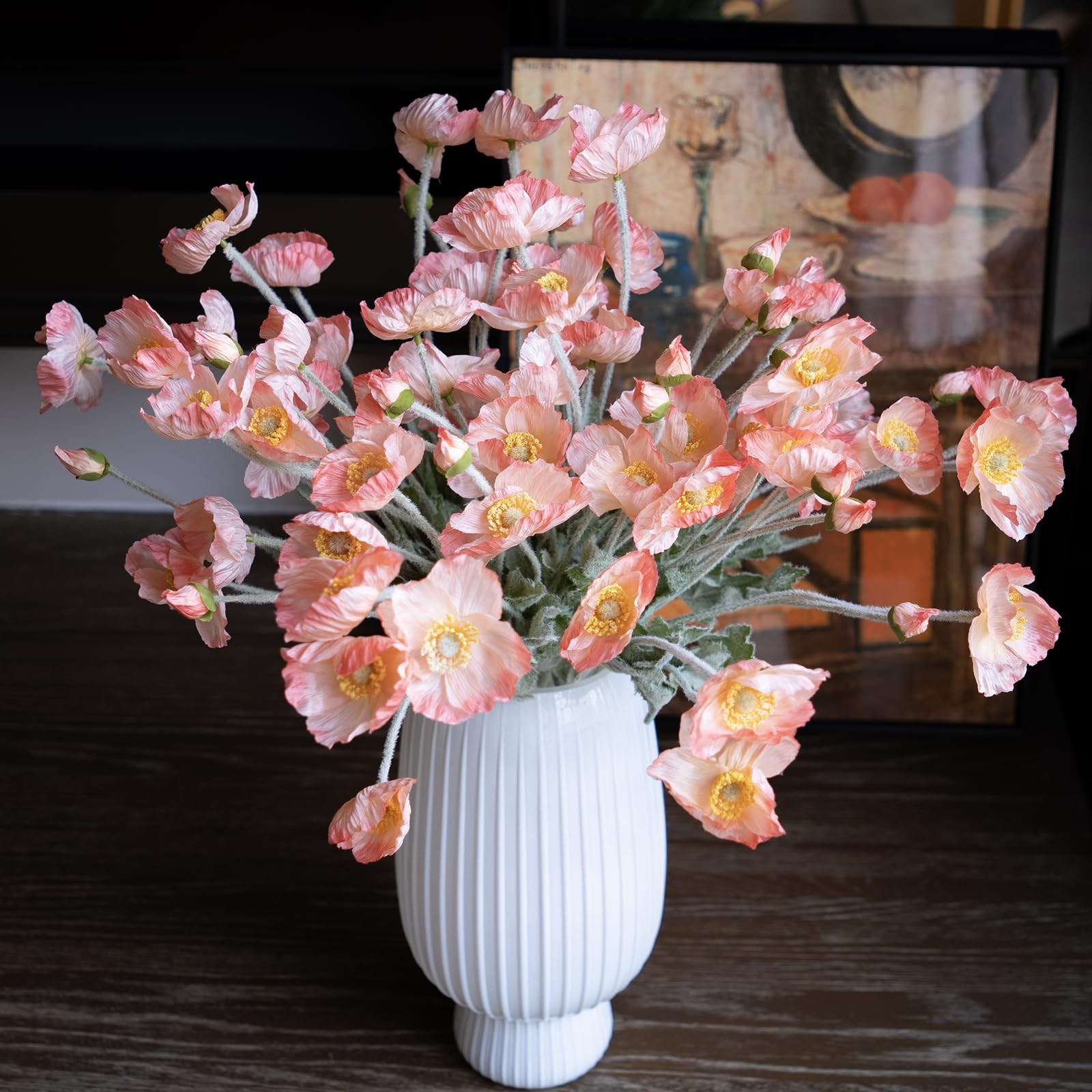 Artificial Flowers 6 Stems Poppy Silk Bouquet,for Wedding, Home, Party Decora…