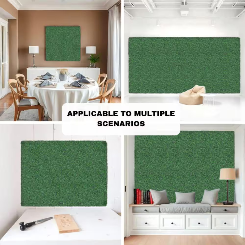1 .78 In. H X 20 In. W 24-Piece Artificial Boxwood Wall Panels Uv-Proof Grass Ba