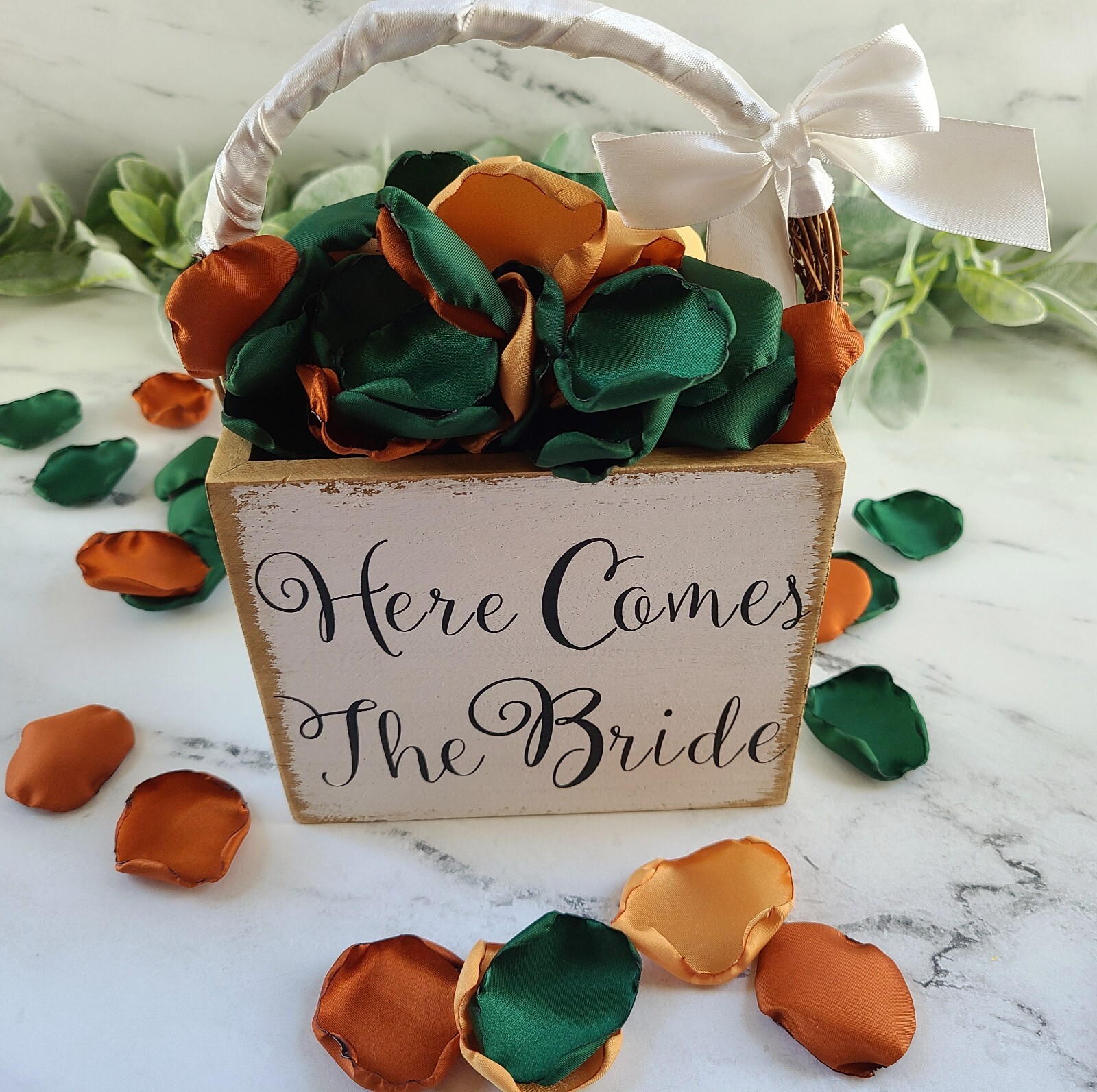 Emerald Rose Petals Terracotta Fall Wedding Decor Centerpiece Proposal Props