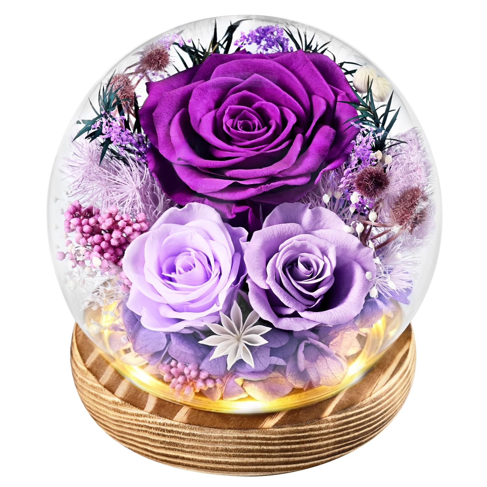 Flowers for Delivery , Forever Fresh Preserved Flowers in Glass Dome, Eternal…