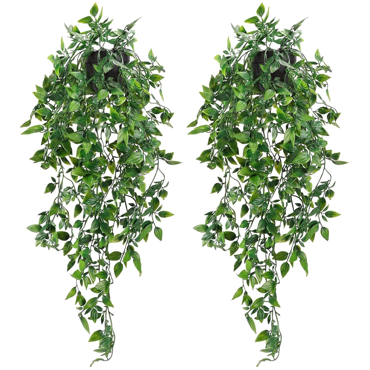 2-Pack Artificial Hanging Plants for Indoor/Outdoor Decor