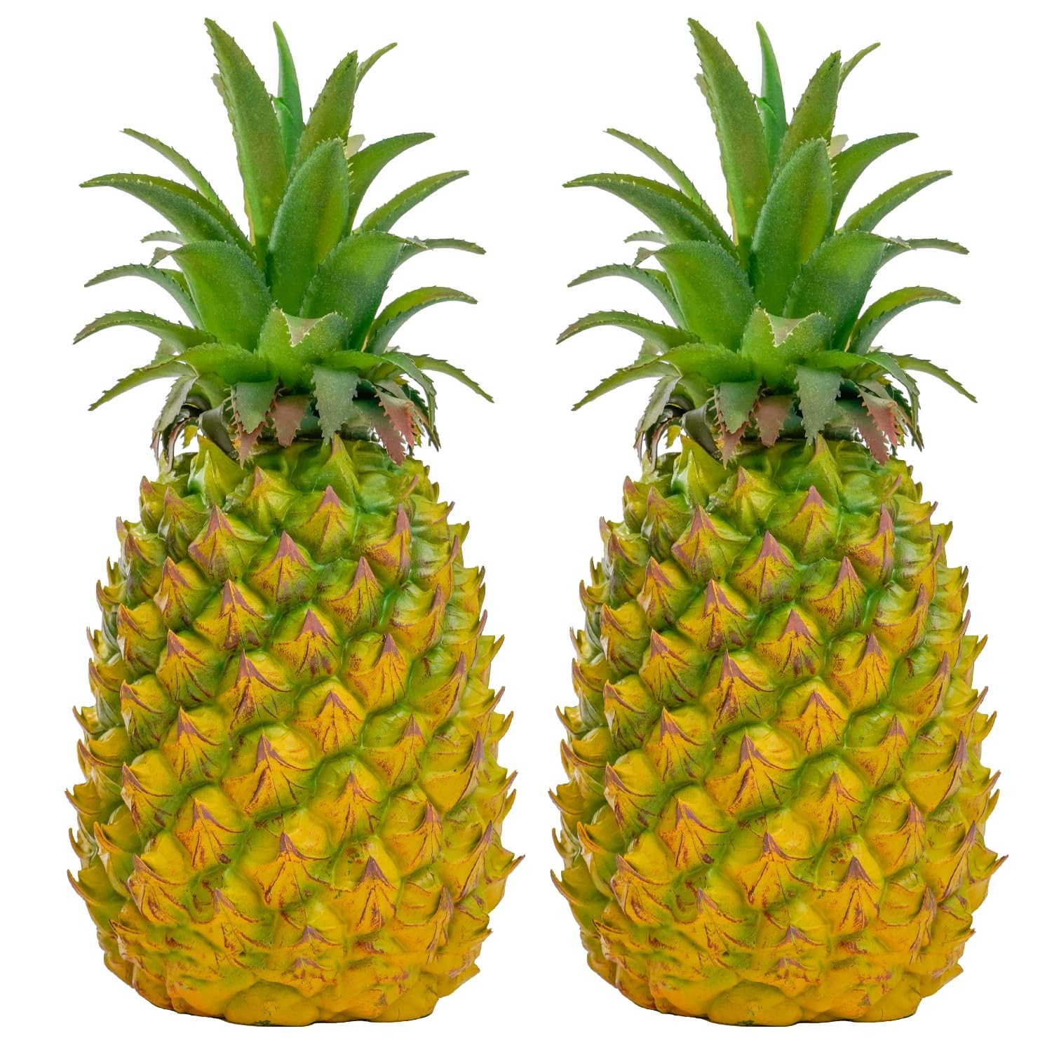 2 Pack Artificial Pineapple Simulated Fruit Decor Lifelike Model Green Large