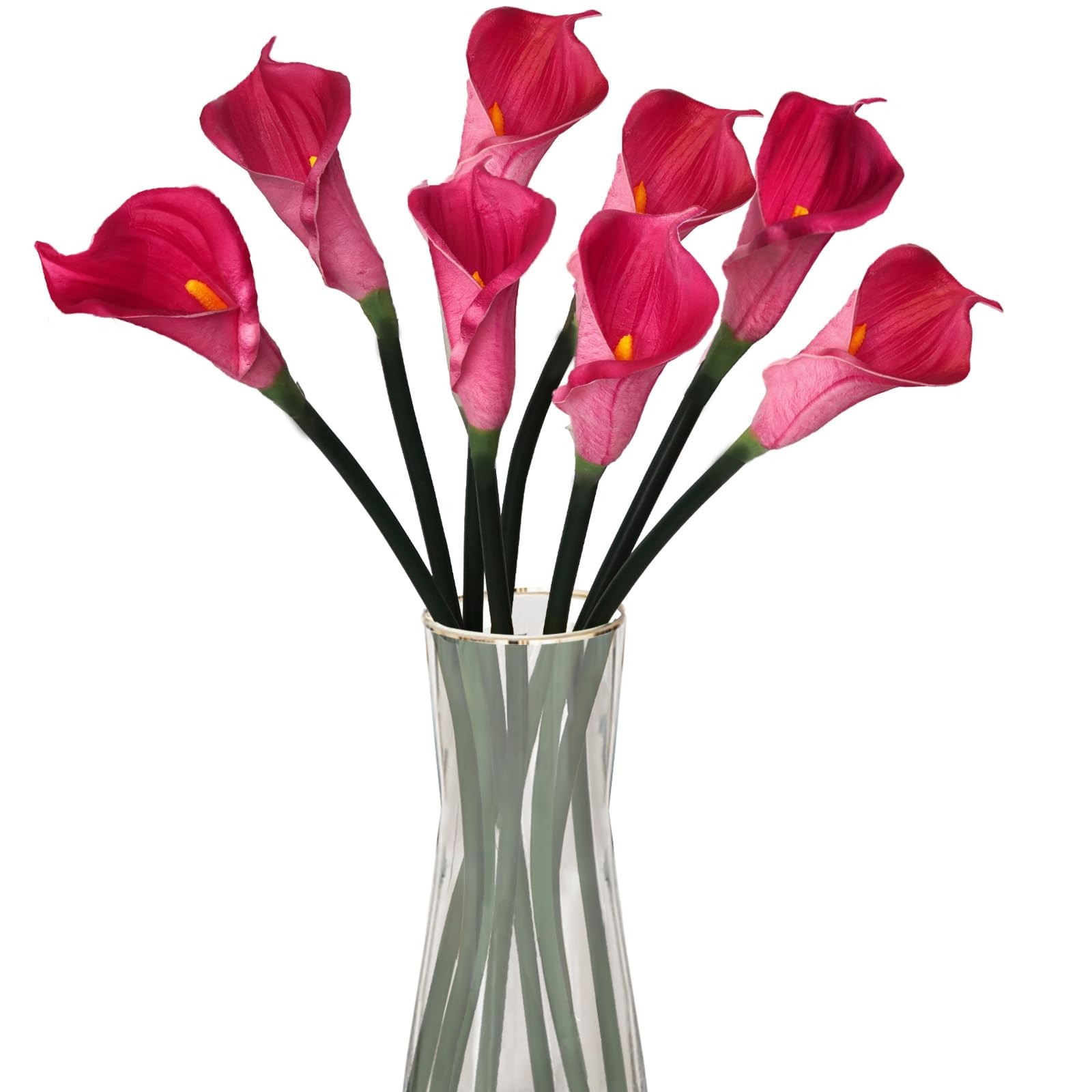 Calla Lily Artificial Flowers 8 Pcs Calla Lily (Purple)