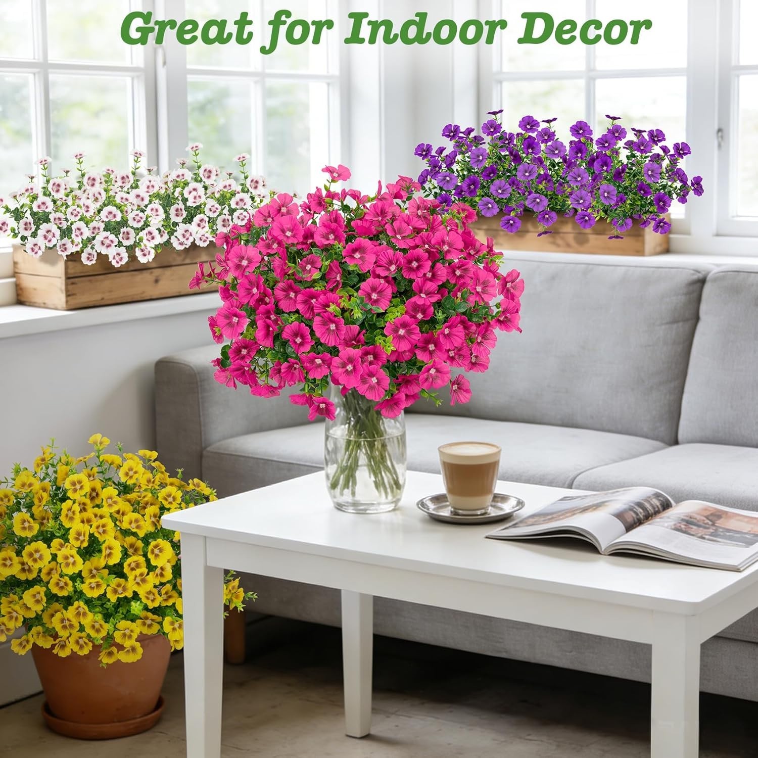 Low-Maintenance 20 Count Mixed Silk Flowers for Chic Home and Garden Designs