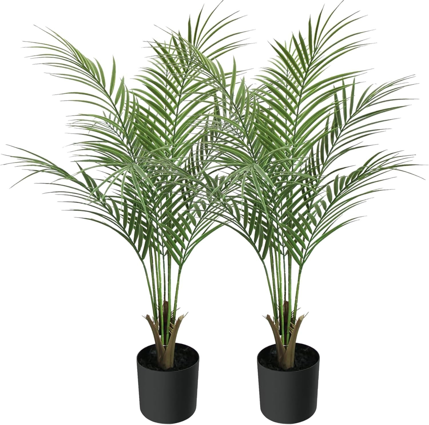 Artificial Palm Plant 3FT Fake Palm Tree W/ 9 Trunks Perfect 36inch Faux