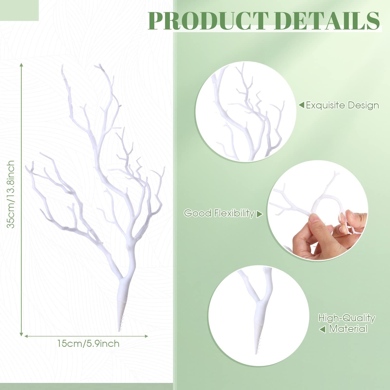 Plastic Manzanita Branches Artificial Fake Antler Shaped Tree Branch Small De…