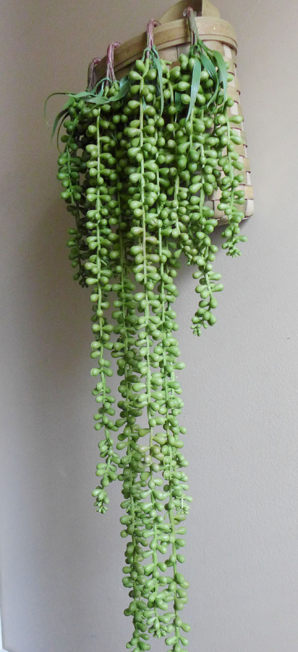 Set of 5 Pcs Pearl Bead Hangings Artificial Plant Plastic Home Wall Decoration