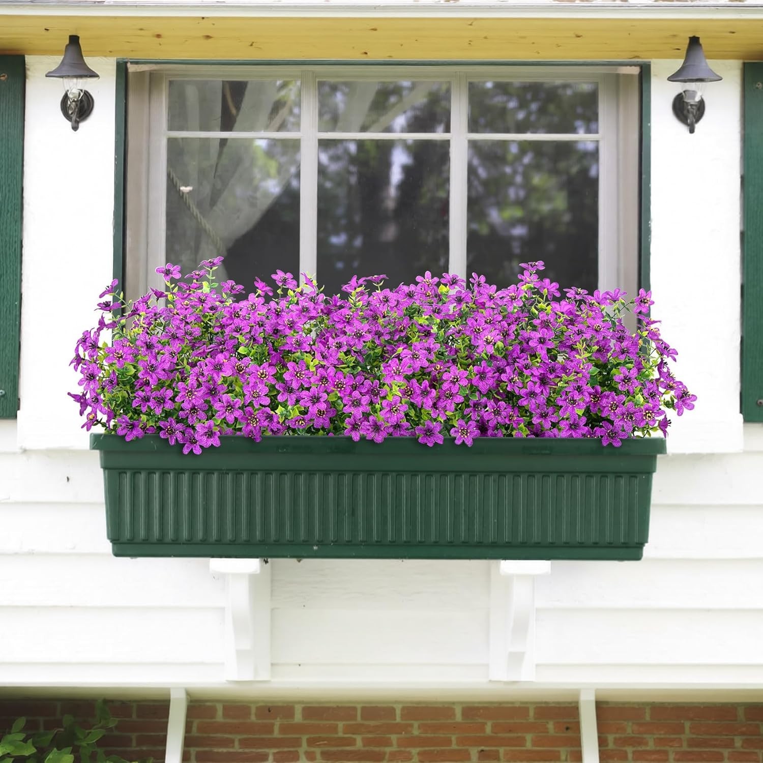 20 Bundles Fake Flowers Spring Artificial Flowers for Outdoors UV Resistant for