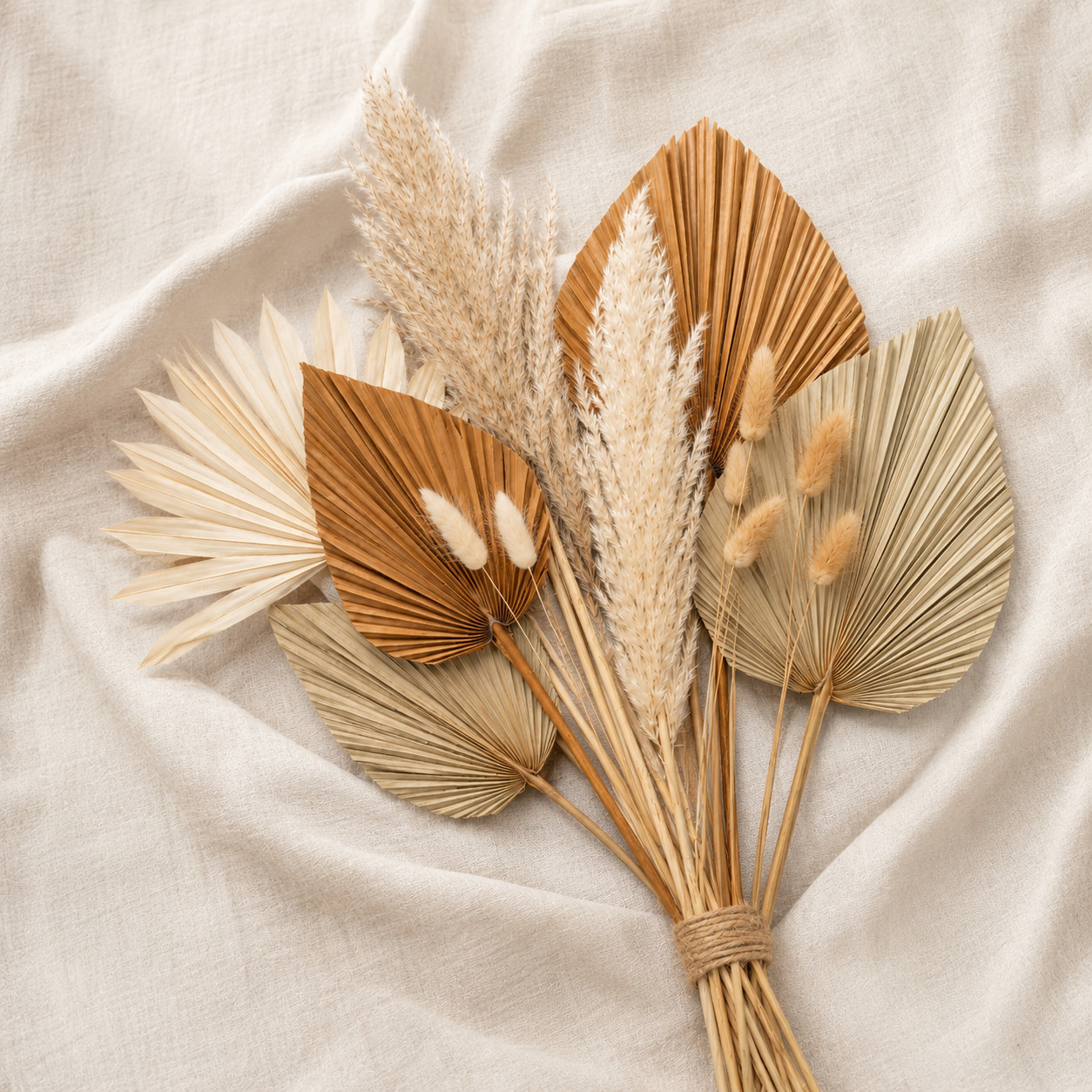 20Pcs Dried Palm Leaves Pampas Grass Mix 19-20in Boho Wedding Home Decor