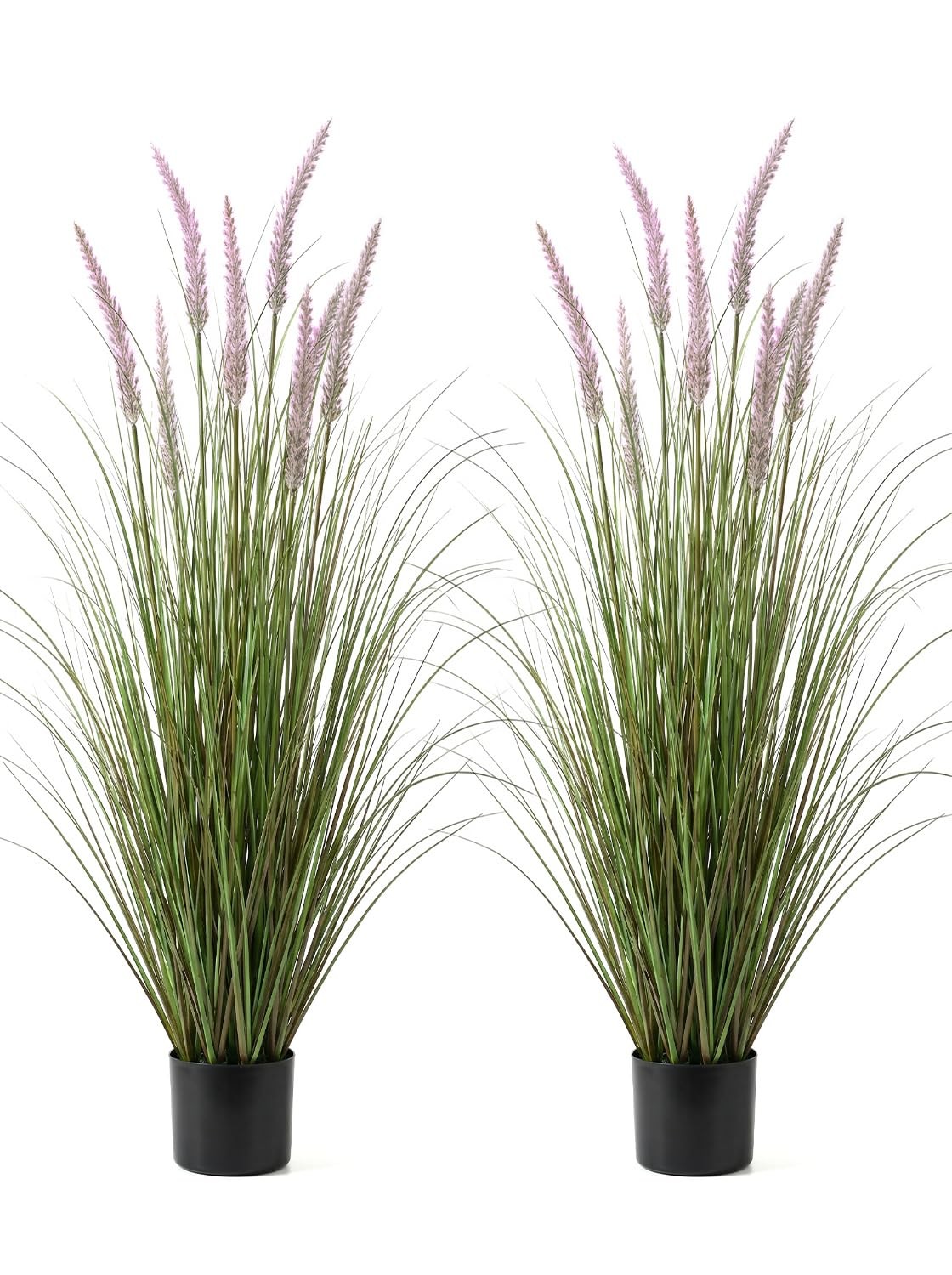 Best Artificial Cattail Grass 4FT-2 Set, 48″ Fake Outdoor Indoor Plants Lifelike