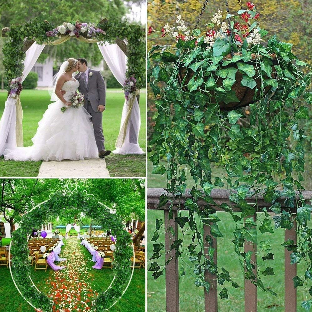 Artificial Ivy Garland 168 FT 24 Pack Faux Green Vine for Home Wedding Decor