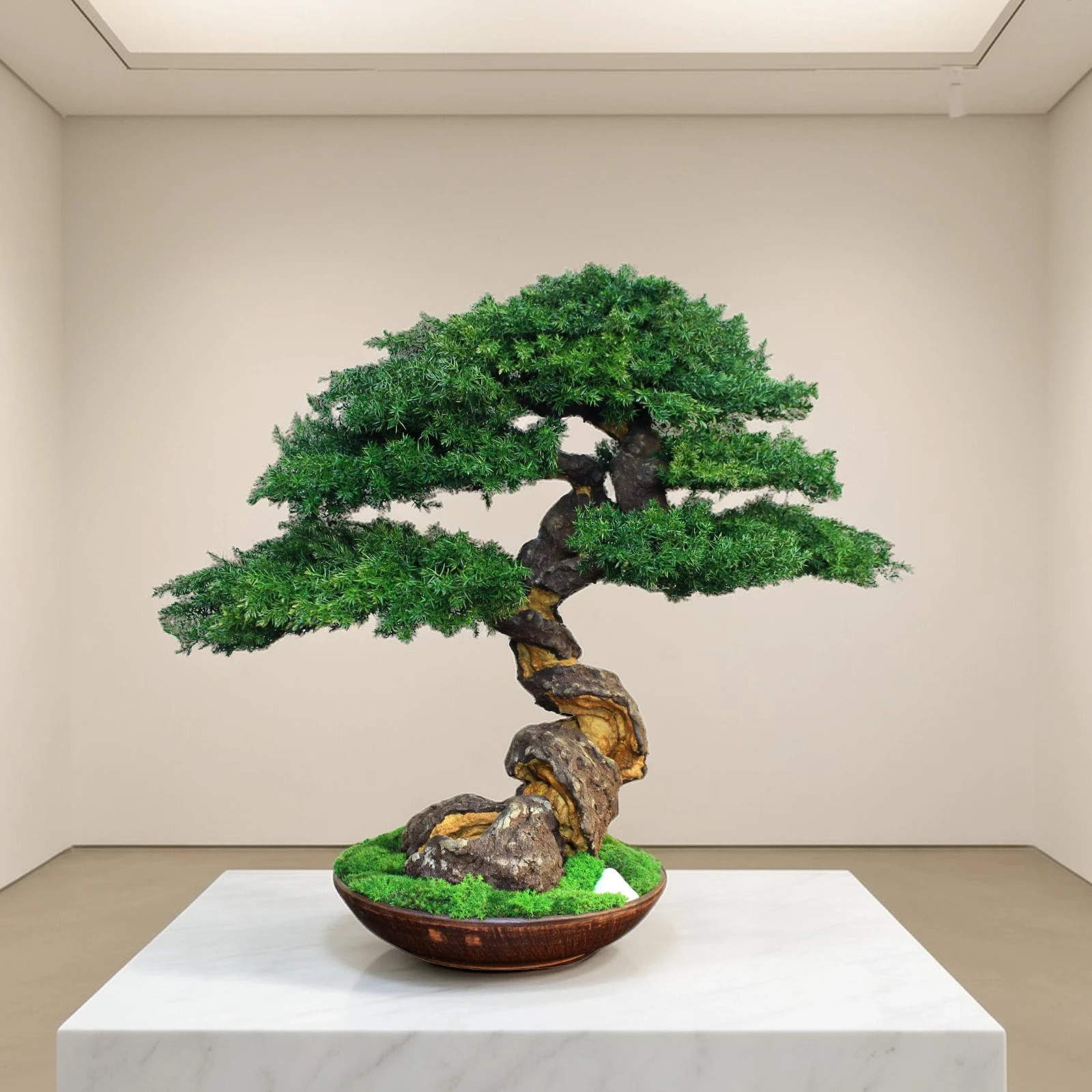 Exclusive Preserved Juniper Bonsai – Interior Art Sculpture. 40 cm / 15.75″