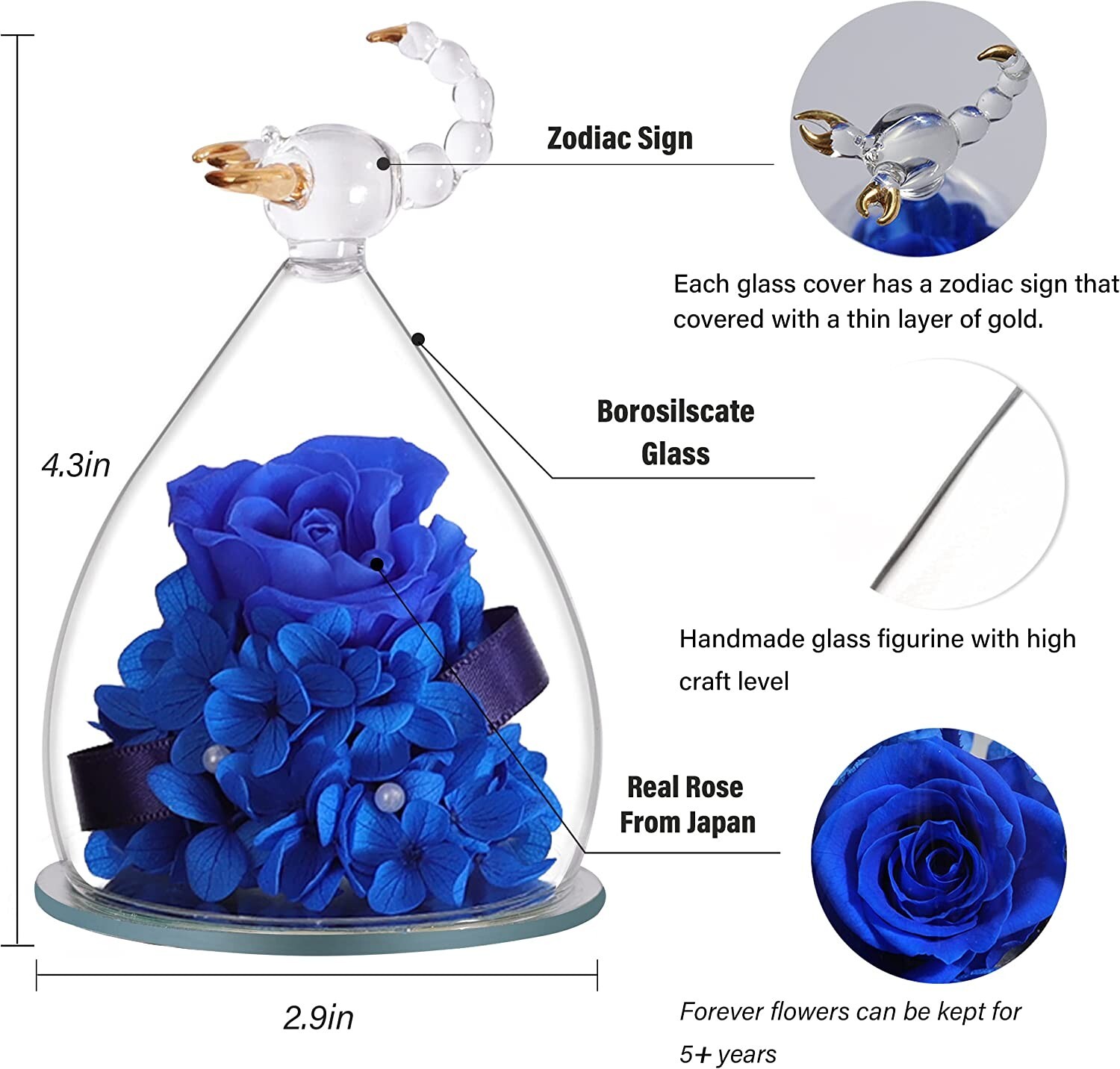Valentines Day Rose Flower Gifts for Her Women Gifts for Women Birthday Xmas Gif