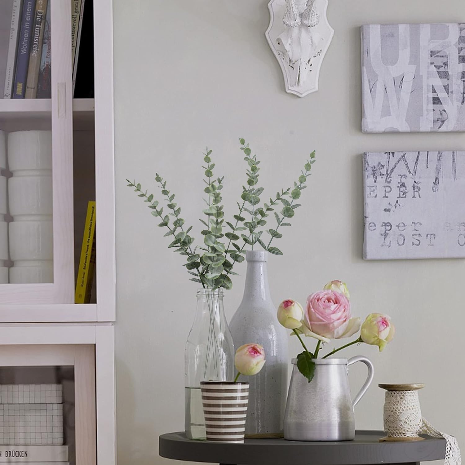 Elegant Artificial Eucalyptus Leaves Stems – Maintenance-Free Decor Solution