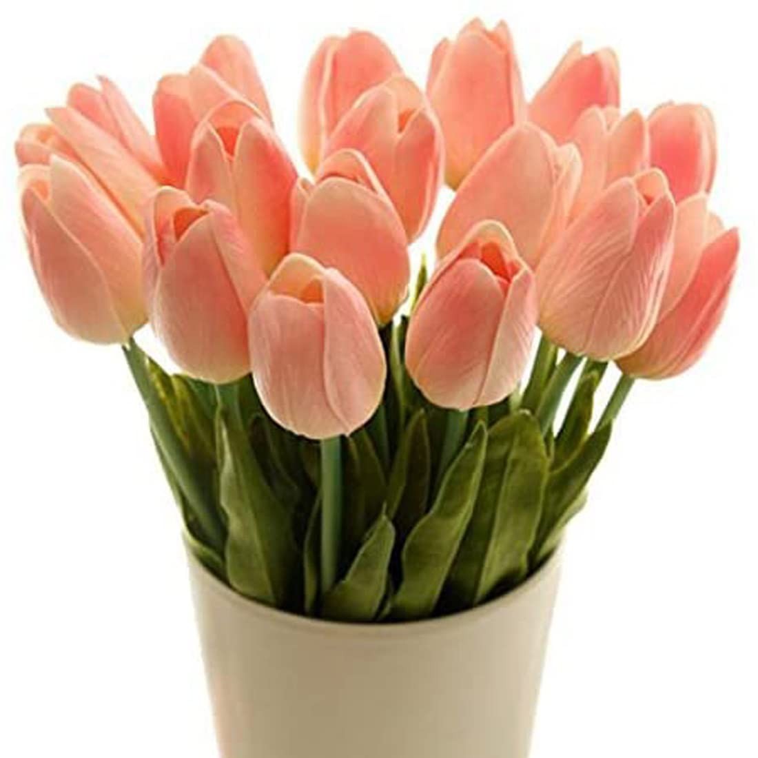 30 PCS Pink Mini PU Tulips Bouquet Premium Artificial Real Touch Plants