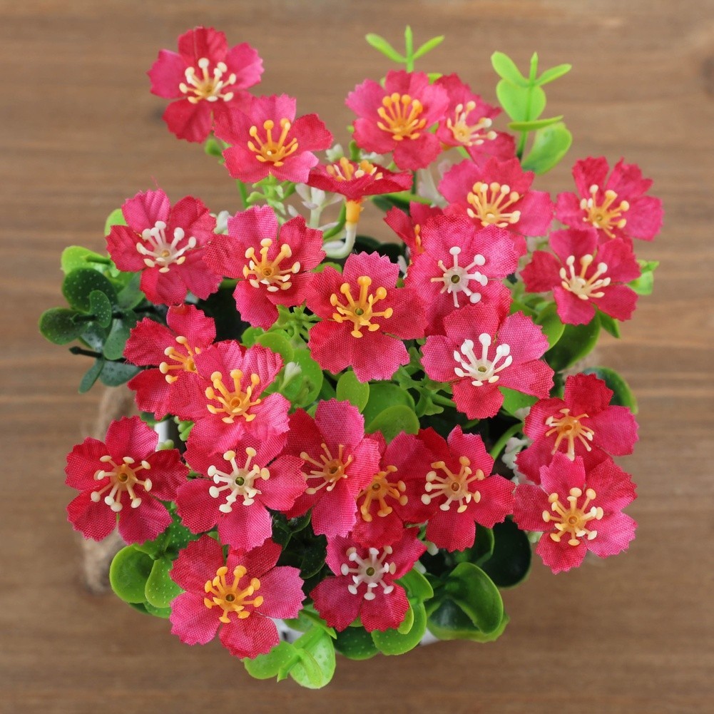 Artificial Milo Orchid Potted Silk Flower Plant for Small Office Decor