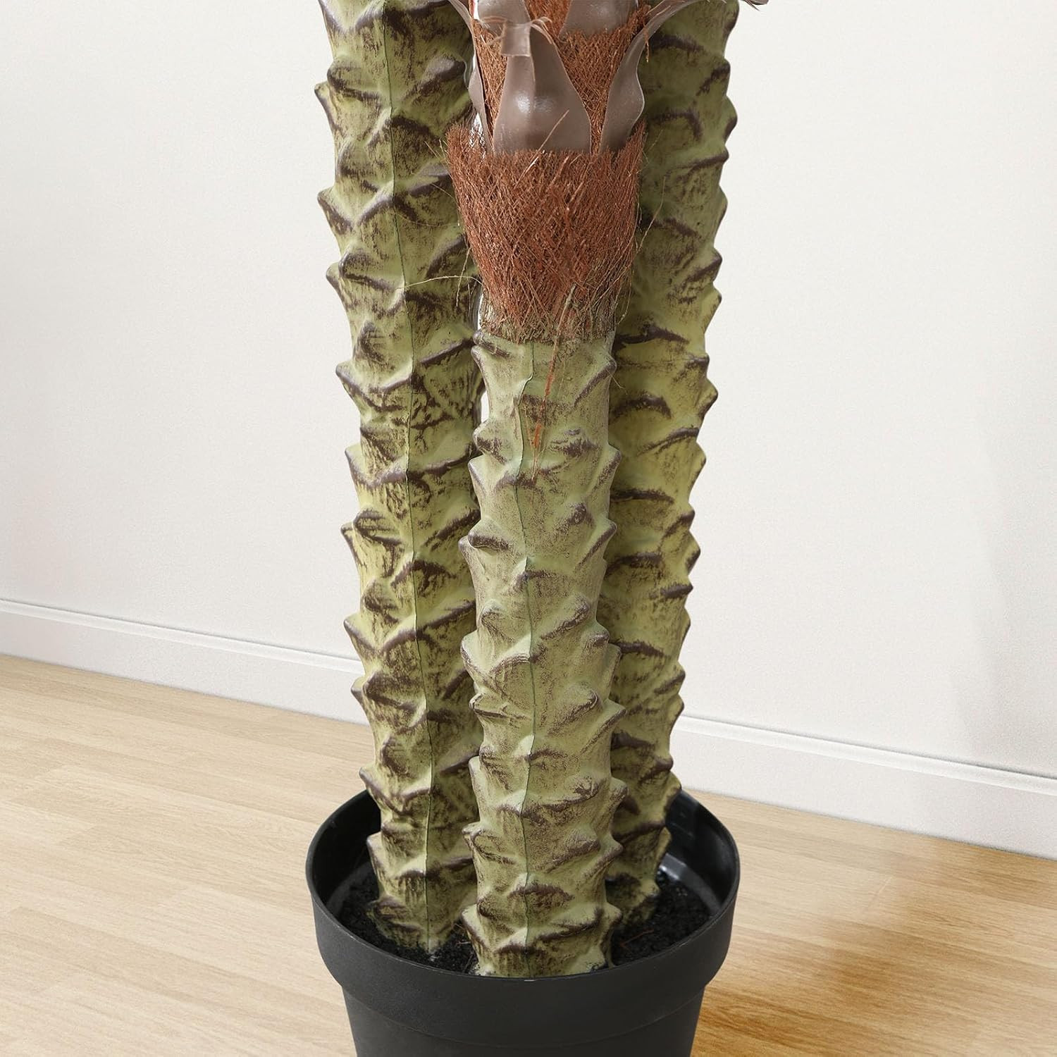 Artificial Palm Tree for Outdoor 8Ft Tall UV Resistant Fake Tropical Golden Cane