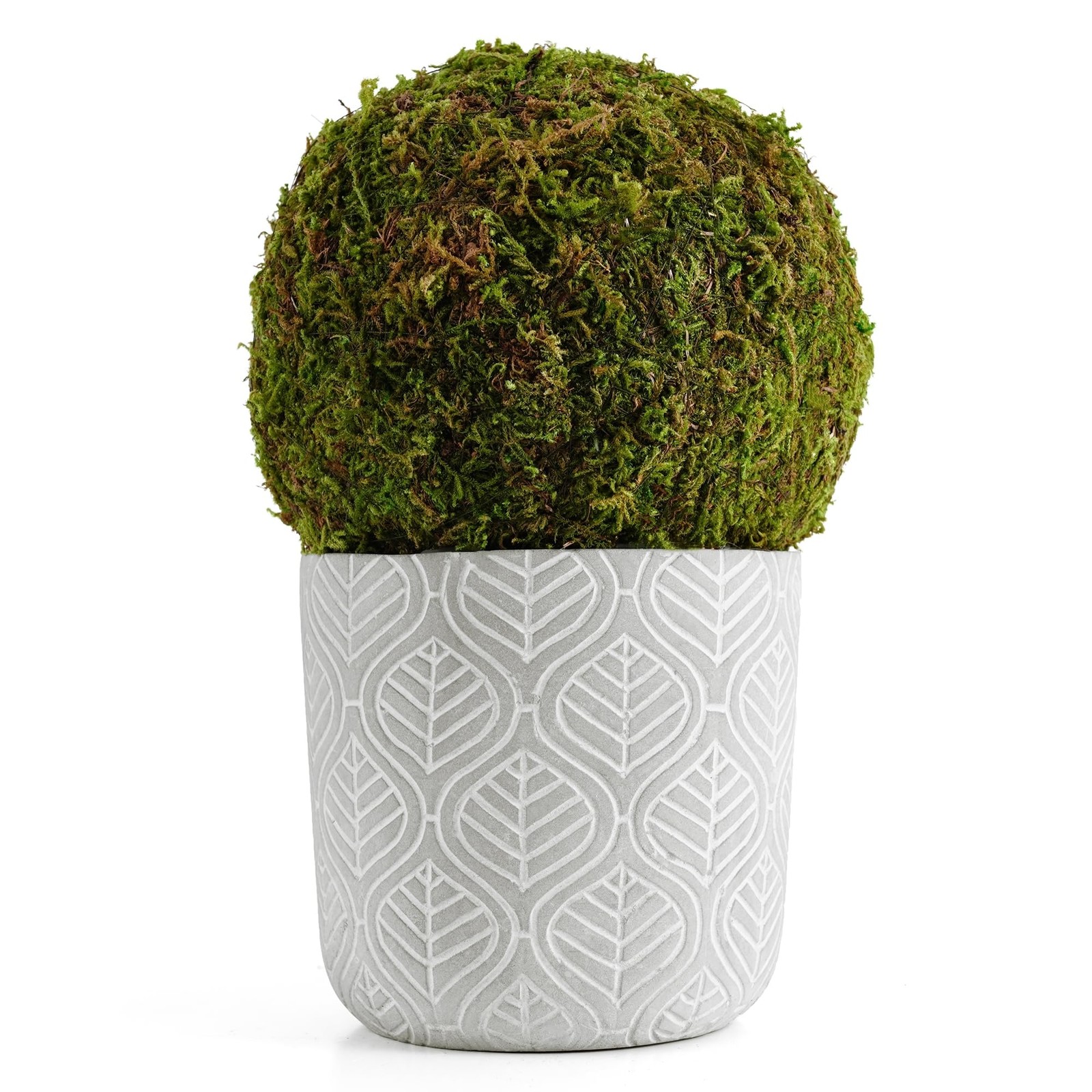Small Potted Fake Moss Ball Artificial Plants Topiaries for Shelf Home Office…
