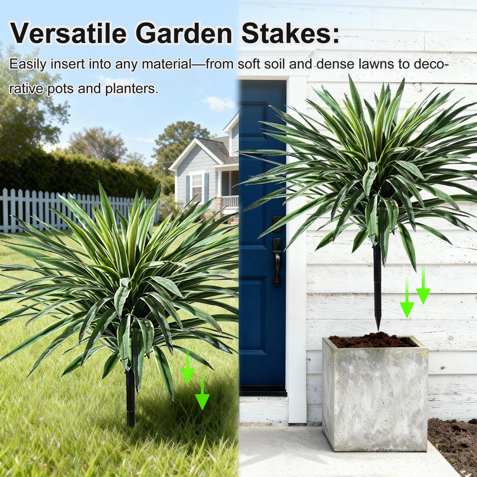 Artificial Agave Plant Fake Agave Planters for Indoor Outdoor Faux Agave Plan…
