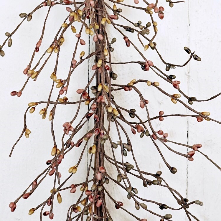 Pip Berry Garland – 4.5 Feet Long – Rustic Mix – Pink Green Gold Brown