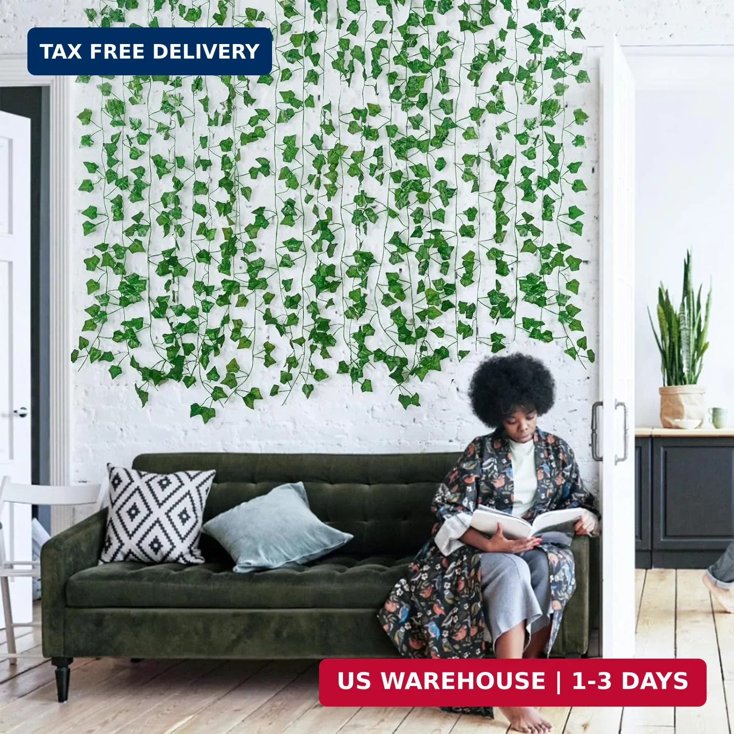 Fake Vines for Room Decor(24Pack168Ft) Aesthetic Artificial Plant Ivy Leaves Han