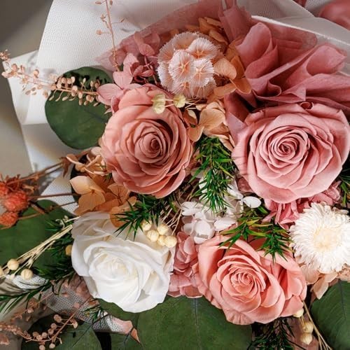 Preserved Flowers Bouquet Floral Gift for Women Mom Wife Grandma Mother’s Day