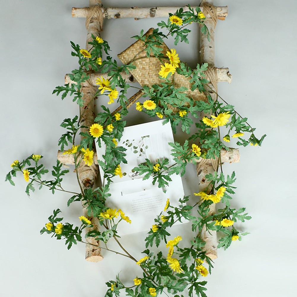 175cm Artificial Flower Garland with Daisy and Sunflower Vine for Home