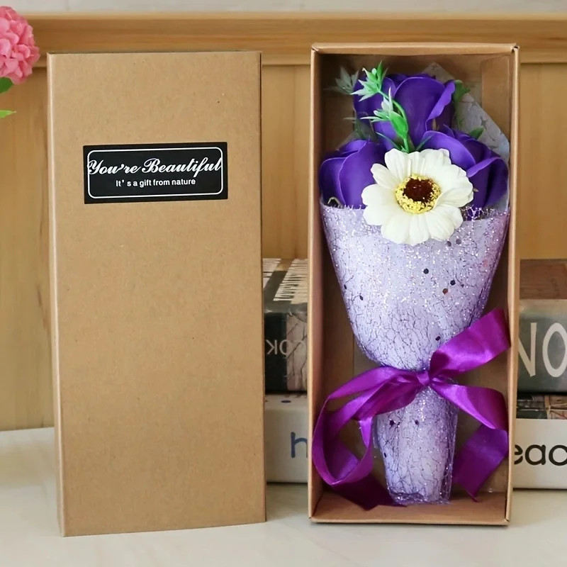Creative Soap Flower Valentines Day Wife Girlfriend Gift Rose Flower Artificial