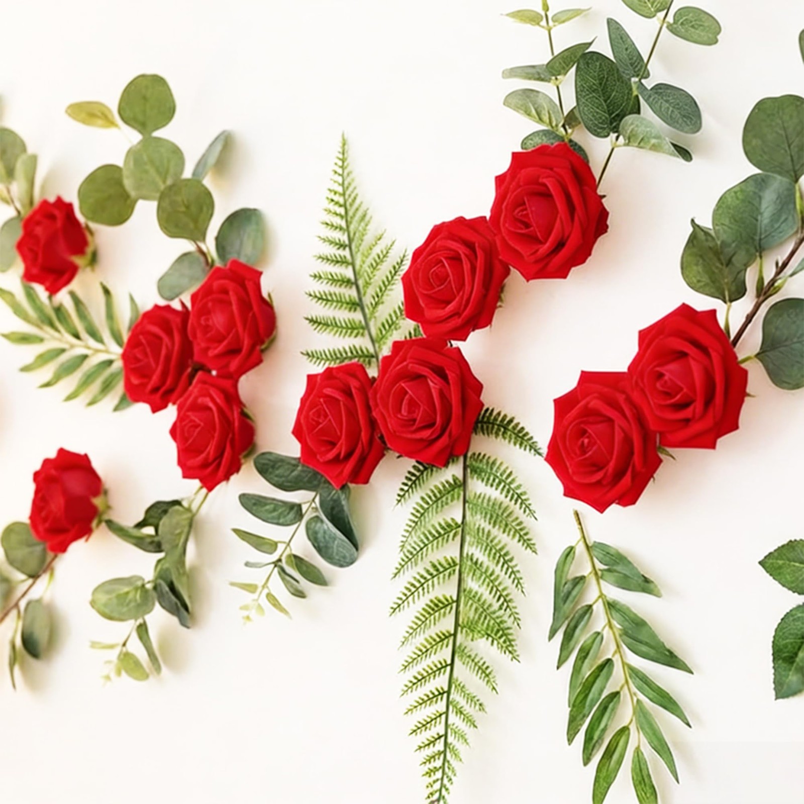 Realistic Black Artificial Rose Flower Heads Foam Fake Wedding Decor 100 PCS