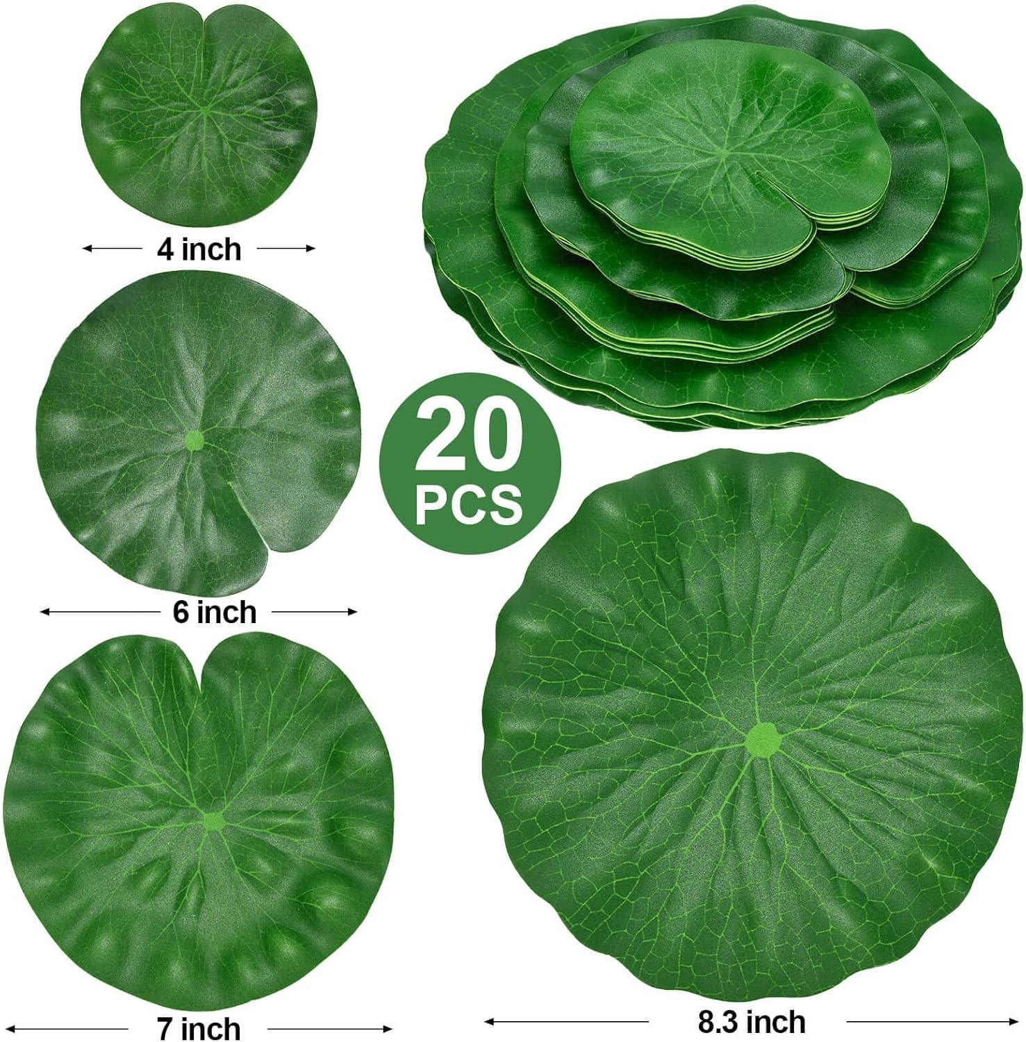 Stunning 20 Piece Faux Lily Pad Set – Multiple Sizes for All Water Features