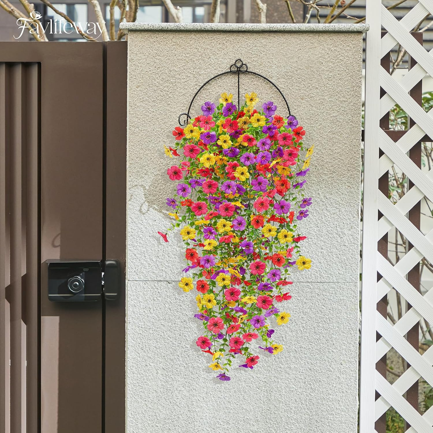 UV Resistant Artificial Hanging Flowers – 8PCS Spring Decor for Indoors & Outdoo