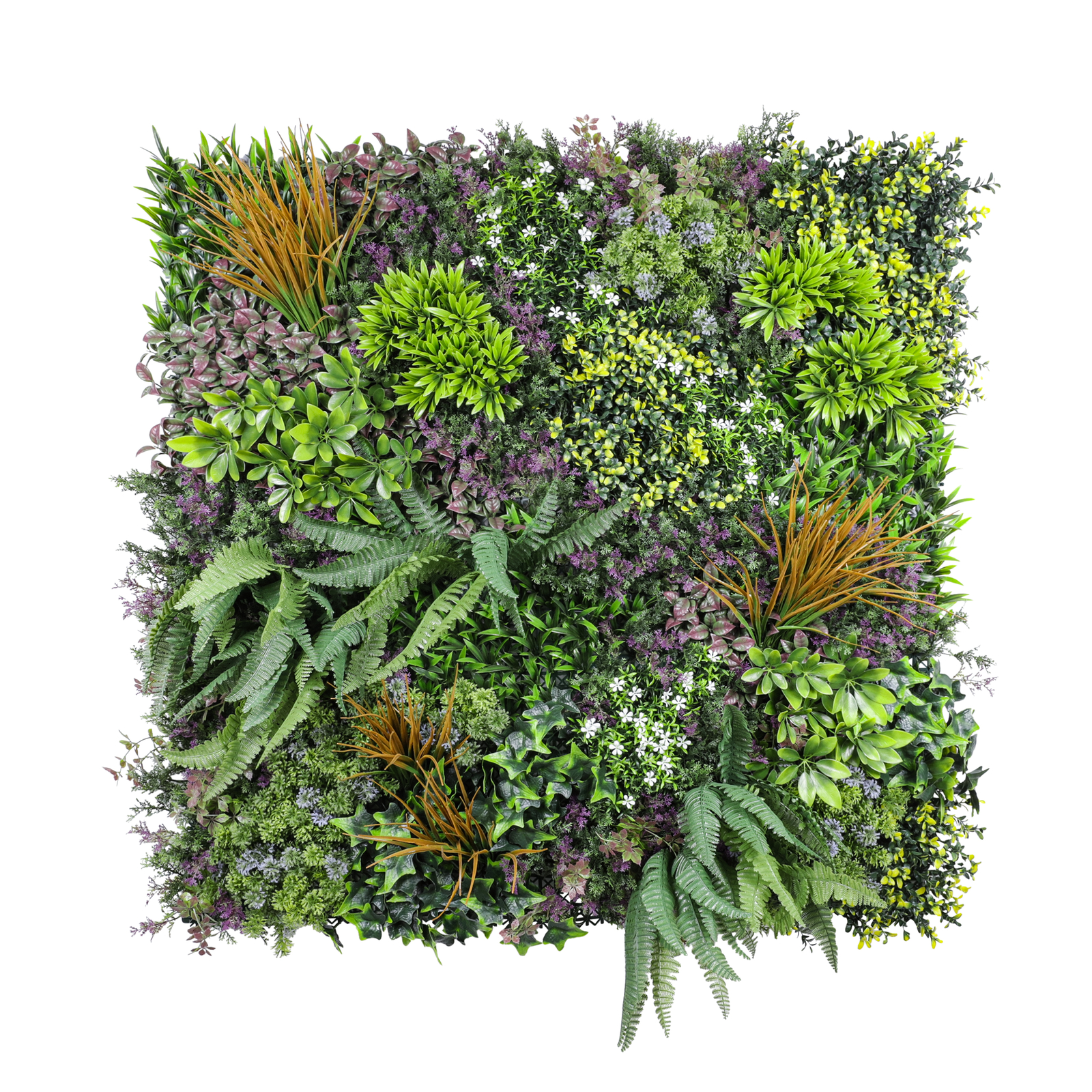 40 x 40″ Artificial Plants Mats 3D Mixed Greenery Fern Wall Hedge Decor Panel