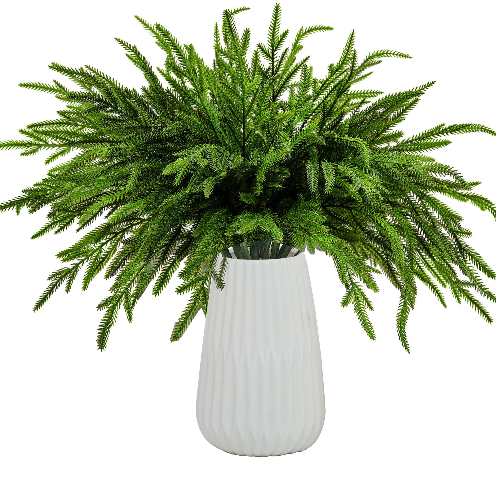 12 Pcs Christmas Norfolk Pine Branches Artificial Christmas Pine Branches Norfol