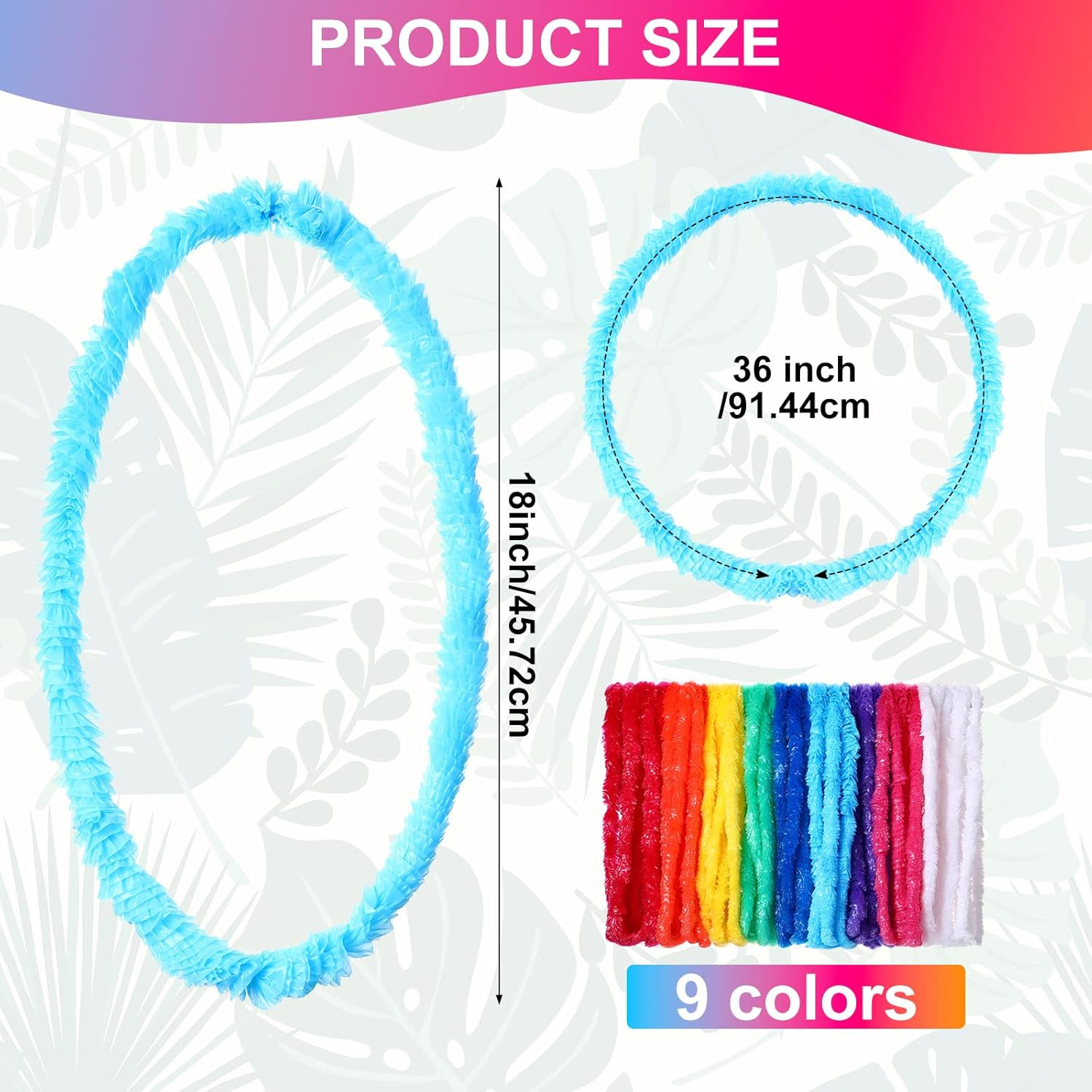 180 Pcs Plastic Lei Assortment Colorful Vibrant Flower Lei Necklaces Floral Hawa