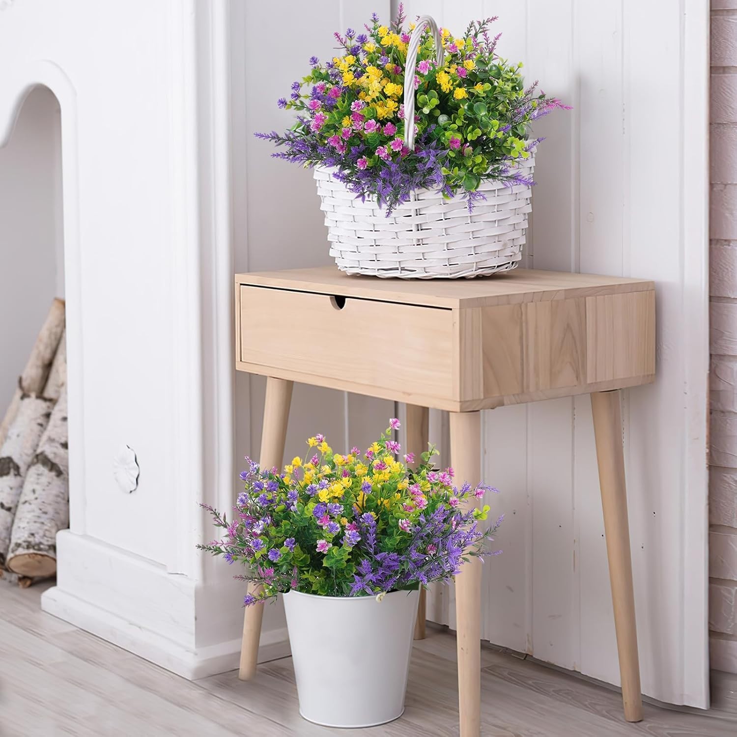 Vibrant Faux Flowers Set of 12 – Life-Like, Maintenance-Free Decor for Weddings
