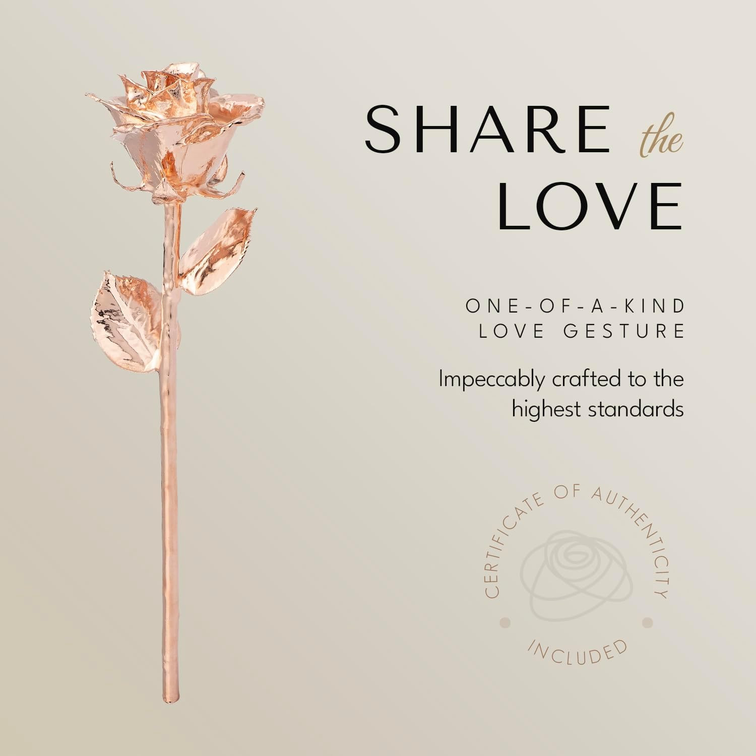 Forever Rose Gold Rose, Genuine, One of a Kind, Everlasting and Hand Dipped 24K